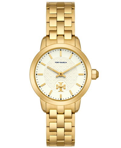 Tory Burch Women's The Tory Gold-tone Stainless Steel Stainless Steel Bracelet Watch 34mm