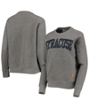 Pressbox Heather Charcoal Syracuse Orange Moose Quilted Pullover Sweatshirt In Heather Charcoal