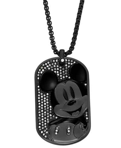 Fossil X Disney Special Edition Black Stainless Steel Dog Tag Necklace