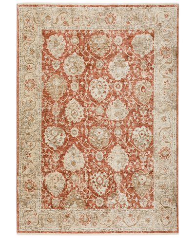 D Style Perga Prg6 1'8" X 2'6" Area Rug In Paprika