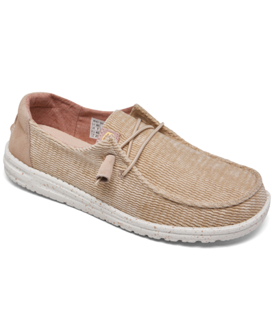 Hey Dude Women's Wendy Corduroy Slip-on Casual Moccasin Sneakers From Finish Line In Pink