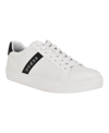 Guess Men's Bixly Low Top Lace-up Casual Sneakers In White,black