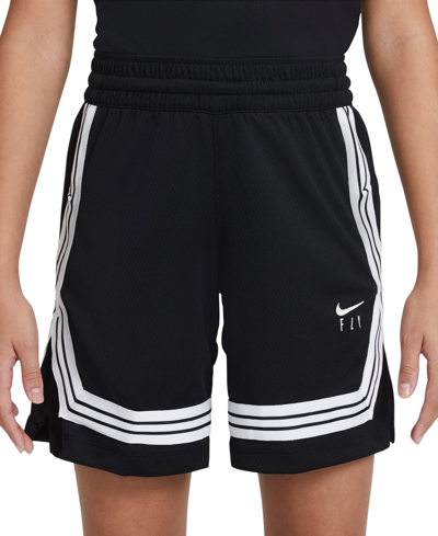 Nike Kids' Big Girls Fly Crossover Basketball Shorts In Black