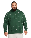 Nike Club Fleece Men's Allover Print Pullover Hoodie In Green