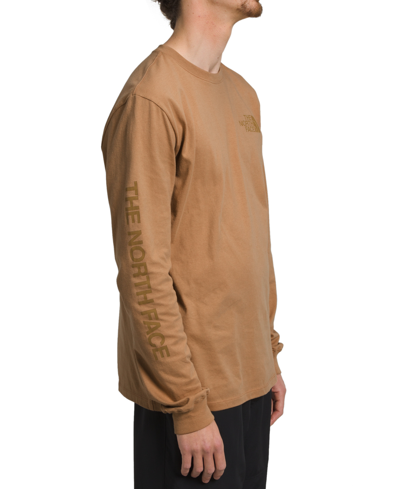 The North Face Men's Graphic Long-sleeve Hit T-shirt In Almond Butter,almond Butter
