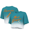Majestic Women's  Threads Tua Tagovailoa Aqua, White Miami Dolphins Drip-dye Player Name And Number T In Aqua,white