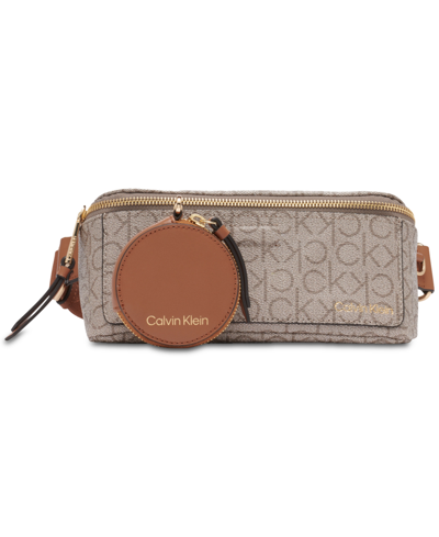 Calvin Klein Moss Belt Bag In Almond