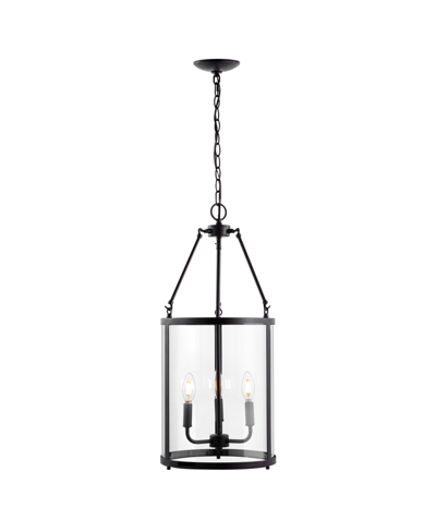 Jonathan Y Kinsley Industrial Farmhouse Iron/glass Led Pendant Ceiling Light In Bronze