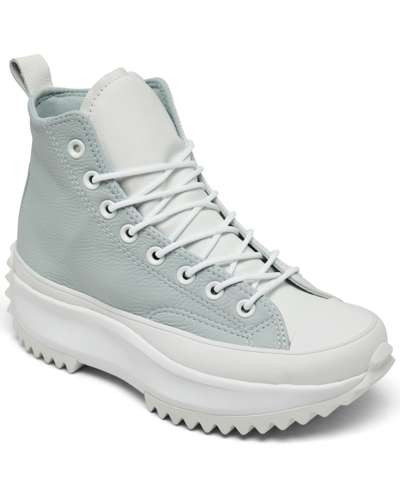Converse Women's Run Star Hike Platform Utility Leather High Top Sneaker Boots From Finish Line In White,moonbathe