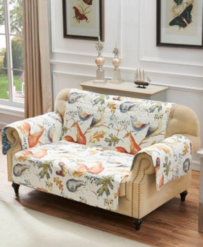 Greenland Home Fashions Willow Forest Friends Reversible Furniture Protector Collection In Multi