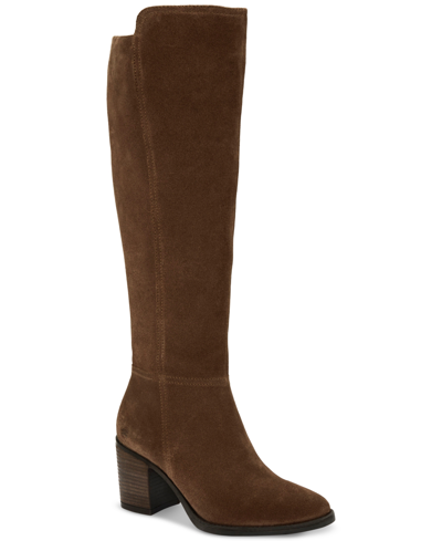 Lucky Brand Women's Bonnay Knee-high Block-heel Boots In Cedar