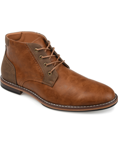 Vance Co. Men's Franco Wide Width Tru Comfort Foam Lace-up Round Toe Chukka Boots In Brown