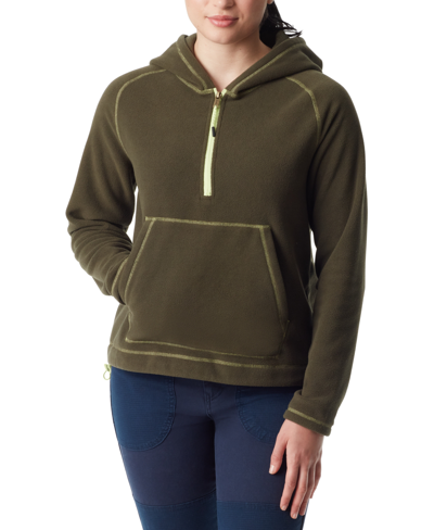 Bass Outdoor Women's Quarter-zip Long-sleeve Hoodie In Forest Night