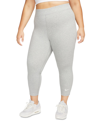 Nike Women's  Sportswear Classic High-waisted 7/8 Leggings (plus Size) In Grey