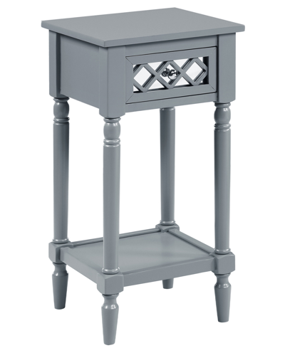 Convenience Concepts 14" Medium-density Fiberboard Khloe Deluxe 1 Drawer Accent Table In Gray