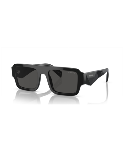 Prada Men's Low Bridge Fit Sunglasses Pr A05sf In Black