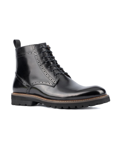 Vintage Foundry Co Blade Mens Leather Lug Sole Ankle Boots In Black