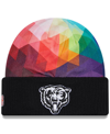New Era Big Boys And Girls  Black Chicago Bears 2023 Nfl Crucial Catch Cuffed Knit Hat In Black