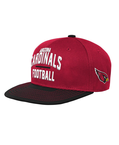 Outerstuff Kids' Big Boys And Girls Cardinal, Black Arizona Cardinals Lock Up Snapback Hat In Red