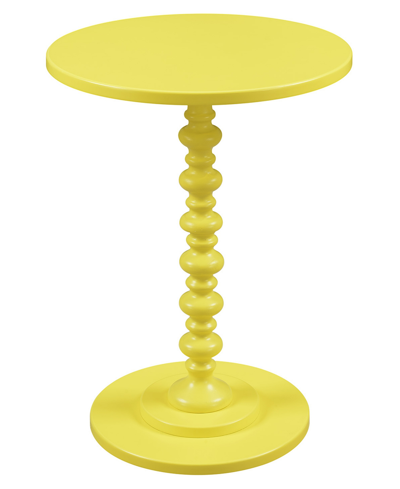 Convenience Concepts 17.75" Medium-density Fiberboard Palm Beach Spindle Table In Yellow