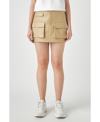 Grey Lab Women's Low Waisted Cargo Mini Skirt In Taupe