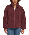 Levi's Zip Front Teddy Jacket In Chocolate