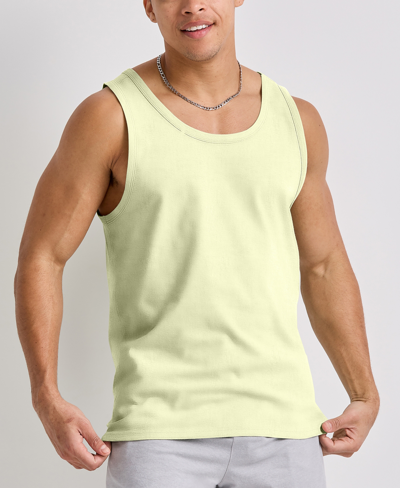 Alternative Apparel Men's Hanes Originals Tri-blend Crewneck Tank Top In Solar Ice