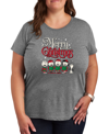AIR WAVES AIR WAVES TRENDY PLUS SIZE SNOOPY CHRISTMAS CAROL GRAPHIC T-SHIRT