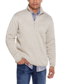 Weatherproof Vintage Men's Fleece Quarter Zip Sweater With Sherpa In Stone