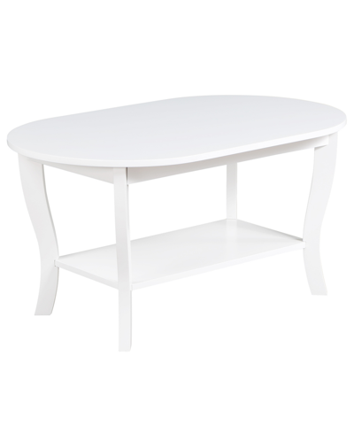Convenience Concepts 36" Medium-density Fiberboard American Heritage Oval Coffee Table In White