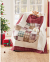 GREENLAND HOME FASHIONS JOLLY STOCKING PATCHWORK THROW, 50" X 60"