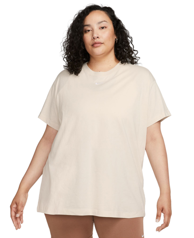 Nike Plus Size Active Sportswear Essential Women's Logo T-shirt In Brown