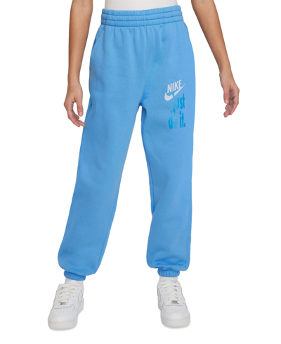 Nike Kids' Girls' Club Fleece Pants In Blue
