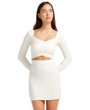 Belle & Bloom C'est Belle Knit Mini Skirt In Cream