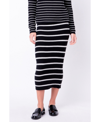 ENGLISH FACTORY WOMEN'S STRIPE KNIT MIDI SKIRT