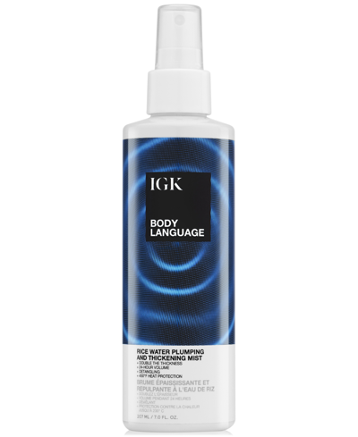 Igk Hair Body Language Rice Water Plumping & Thickening Mist In No Color