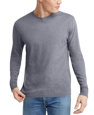 Alternative Apparel Men's Hanes Originals Tri-blend Long Sleeve T-shirt In Navy
