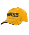 OUTERSTUFF BIG BOYS AND GIRLS GOLD IOWA HAWKEYES OLD SCHOOL SLOUCH ADJUSTABLE HAT