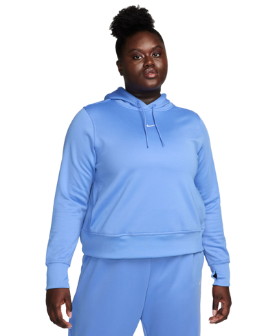 Nike Women's Therma-fit One Pullover Hoodie (plus Size) In Blue