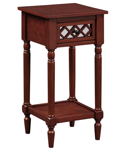 Convenience Concepts 14" Medium-density Fiberboard Khloe Deluxe 1 Drawer Accent Table In Mahogany