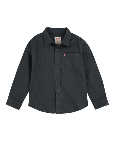 Levi's Kids' Little Boys Flannel Long Sleeve Button Up Shirt In Unexplored