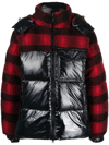 SAVE THE DUCK TARTAN CHECK PADDED JACKET
