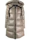 Save The Duck Isabel Hooded Quilted Puffer Coat In Nude & Neutrals