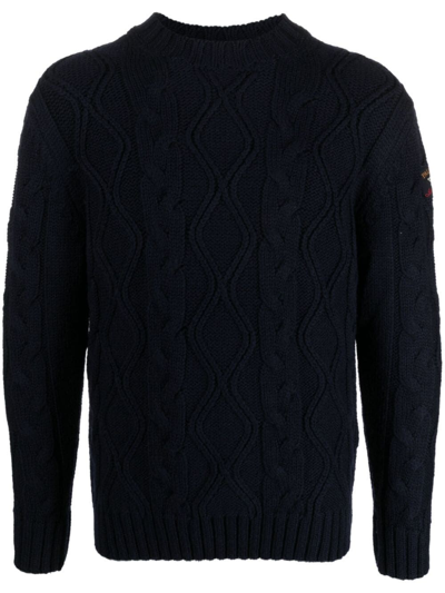Paul & Shark Round Neck Pullover In Blue