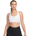 Nike Women's Swoosh Light-support Non-padded Sports Bra In White
