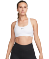 Nike Swoosh Medium Support Bra In White
