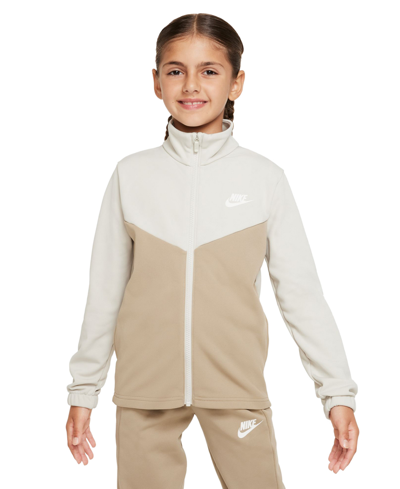 Nike Sportswear Big Kids Tracksuit, 2 Piece Set In Light Bone,khaki