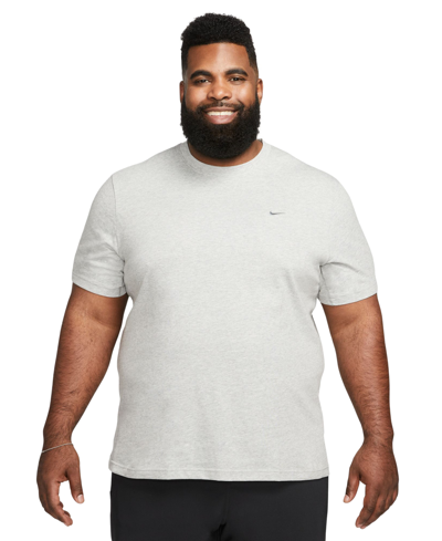 Nike Men's Primary Relaxed Fit Dri-fit Short-sleeve Versatile T-shirt In Dark Grey Heather