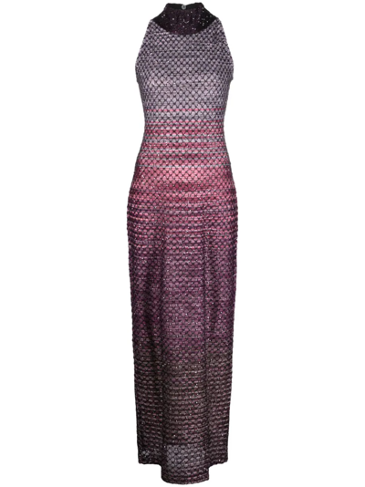 Missoni Dress With Sequins In Pink & Purple