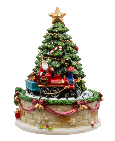 Kurt Adler 6" Christmas Tree Revolving Music Box In Clear